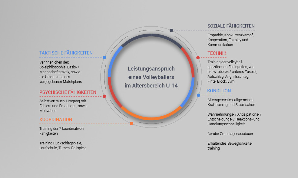 Abb. 1: Leistungsprofil einer Volleyballerin im Altersbereich der U14